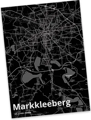 Produktbild von Mr. & Mrs. Panda Grußkarte Markkleeberg - Geschenk, Stadt, Postkarte, Ansichtskarten, Ansichtskarte, Postkarten, bildkarte, Dorf Karte Landkarte Map Stadtplan