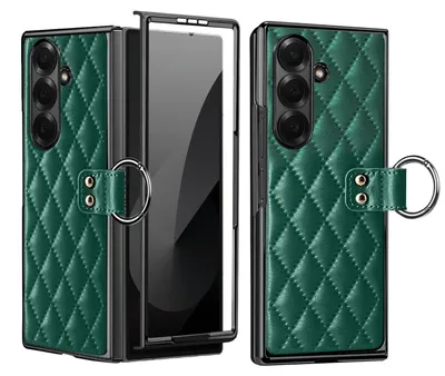 Obrázek produktu pro Pro Samsung Galaxy Z Fold7 VIETAO Diamond Design Metal Ring Protective Cover Green