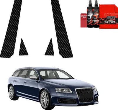 Produktbild von 4in1 Kohlenstoff Schutzfolie Grizz Protector für B-C-Säule - Audi A6 C6 Avant Facelifting (2008-2011)