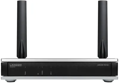 Obrázek produktu pro LANCOM 730-4G+ (EU), Wi-Fi 6 (802.11ax), Připojení na síť Ethernet, 3G, 4G, Černá, Šedá, Stolní router