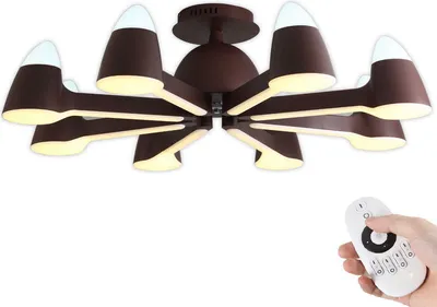 Image de 9072-8 Plafonnier LED avec télécommande Couleur de lumière/luminosité réglables