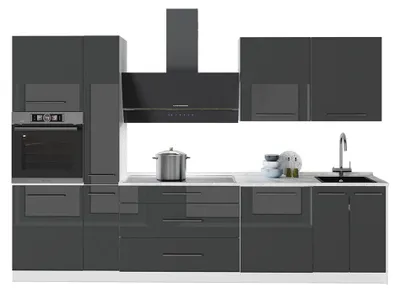 Immagine prodotto di Cucina componibile Vicco Fame-Line Antracite lucido/Bianco 310 cm, PL Marmo, Model 64322
