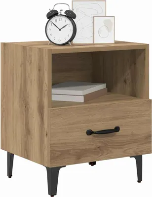 Immagine prodotto di vidaXL Comodino Artisan in rovere 40 x 35 x 47,5 cm Materiale in legno