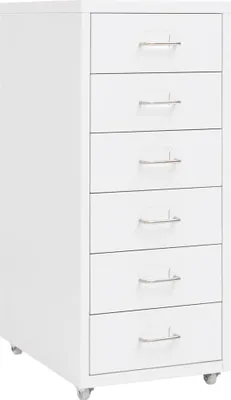Produktbild von "2026 Promotion" Aktenschrank mit Rollen Weiß 28x41x69 cm Metall - Aktenschränke CC19522