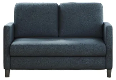 Produktbild von 2-Sitzer Sofa - Liebesbank - Couch - 2-Sitzer Couch - Kompaktes Sofa - Stoff: Teddy, Farbe: Blau-Grau - 19 cm dicke, formbeständige Polster