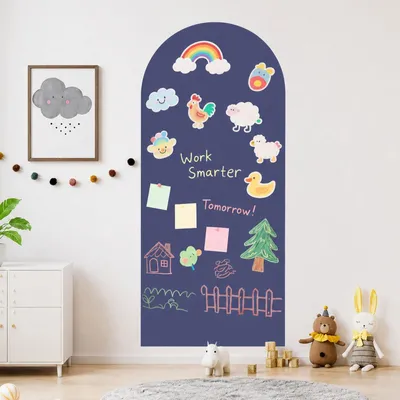 Obrázek produktu pro Magnetická tabule pro děti, rozměry 100 x 45 cm, samolepicí, včetně příslušenství