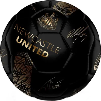 Produktbild von Newcastle United FC - "Phantom" Fußball mit Unterschriften RD3923 (5) (Schwarz/Gold)