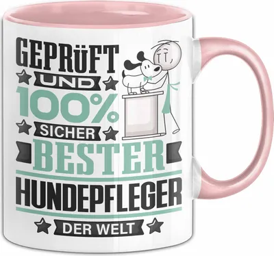 Produktbild von Hundepfleger Geschenk Lustiger Spruch für Hundepfleger Geschenkidee Bester Hundepfleger Der Welt (Rosa)