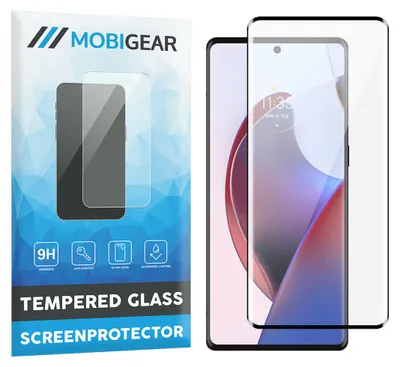 Produktbild von Mobigear Premium Displayschutzfolie für Motorola Edge 30 Ultra, gehärtetes Glas – Displayschutzfolie – Kompatibel mit Hüllen – Schwarz