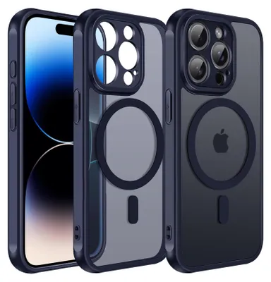 Two iPhone cases are shown side-by-side, with one partially obscuring an iPhone.