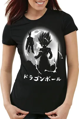 Produktbild von style3 Vollmond Saiyajins Damen T-Shirt dragon vegeta son-goku ball, Größe:L