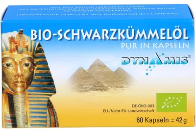 Produktbild von DYNAMIS -Schwarzkümmelöl pur in Kapseln, 60 St. Kapseln