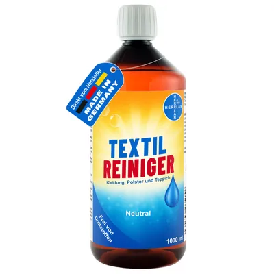 Produktbild von HERRLAN® Textilreiniger ohne Duftstoffe - für Kleidung, Polster und Teppich - 1000 ml