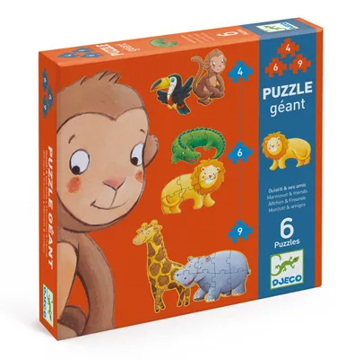 Produktbild von Djeco Puzzle gigant Kamarádi z Jungle