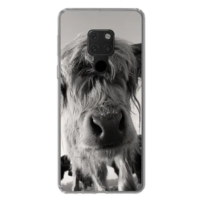 Produktbild von MuchoWow® Handyhülle Schutzhülle Hülle für Huawei P40 Lite Schottischer Highlander - Schwarz - Weiß - Tiere Silikon Softcase Handy Hülle - Handy