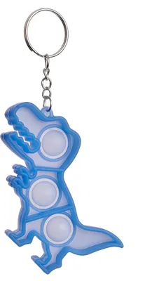 Produktbild von KIK Anti-Stress-Schlüsselanhänger „Push Bubble Pop“ – Dinosaurier-Farbe