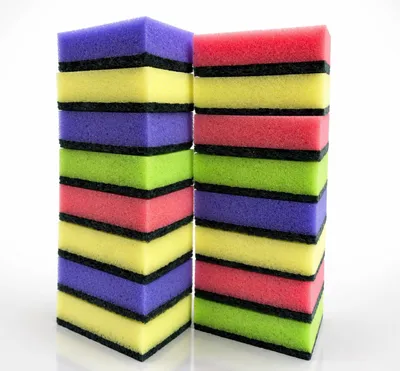 Produktbild von 28er Set Küchenschwamm | Topfschwamm Bunt | Putzschwamm - Scheuerschwamm | Topfreiniger 83x52x28mm | Spülschwamm | Reinigungsschwamm