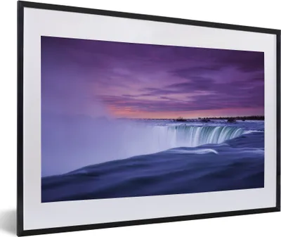 Produktbild von MuchoWow® MuchoWow® Gerahmtes Poster Wasserfall - Amerika - Niagarafälle 60x40 cm - Poster mit zchwarzem Bilderrahmen - Schlafzimmer - Plakat in Rahmen - Drucken