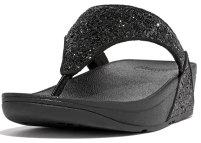 Produktbild von Fitflop Damen LULU Crystal Toe-Post Sandalen, Schwarz, 42 EU