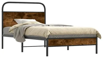 Productafbeelding van Bedframe zonder Matras 90 x 200 cm in Rookeiken
