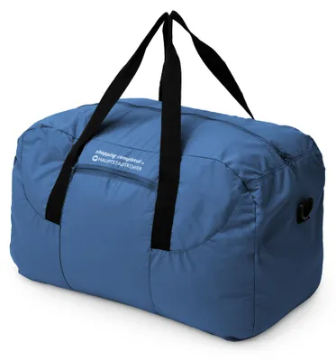Image de grand sac de voyage pliable 55 L, sac de voyage pliant léger Weekender Sac de plage avec fermeture éclair pour femmes hommes Travel Bag XL,bleu foncé