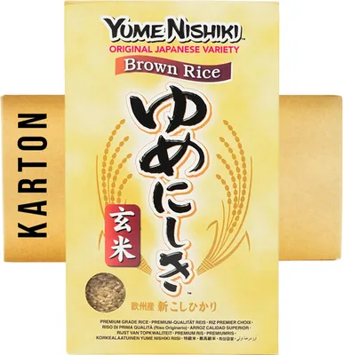 Produktbild von Yume Nishiki brauner Sushi Natur Reis 12x1kg