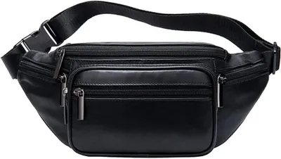 Produktbild von Gürteltasche, echtes Leder, für Outdoor-Aktivitäten, verstellbarer Gurt