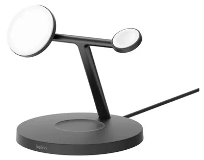 Produktbild von Belkin BoostCharge Pro Kopfhörer, Smartphone, Smartwatch Schwarz USB Kabelloses Aufladen Schnellladung Drinnen