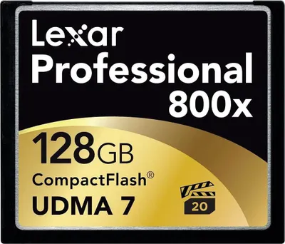 Produktbild von Transcend 128GB 800x CF, 128 GB, Kompaktflash, MLC, 120 MB/s, 60 MB/s, Schwarz