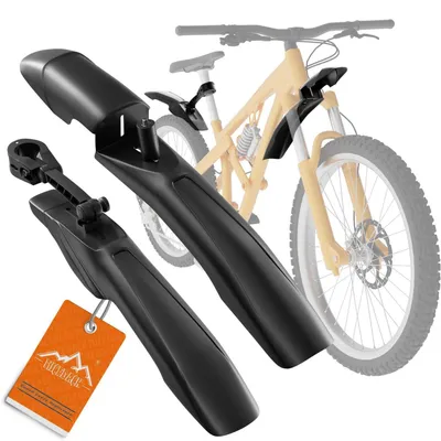 Obrázok produktu pre Sada blatníkov na bicykel, predné a zadné, vhodné pre horské bicykle s kolesami 24-29 palcov, nastaviteľné