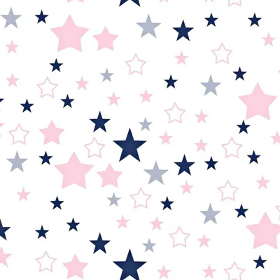 Produktbild von Baumwolle 100% Sternenhimmel rosa-navy auf weißem Hintergrund