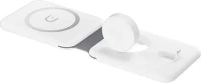 Produktbild von 15w 3-in-1 magnetischer drahtloser Ladegerät Schnelllade Docking Station für iPhone 14 13 12 Airpods Iwatch 8 7 6 Weiß