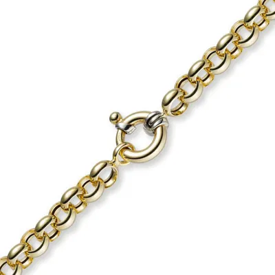 Produktbild von 8mm Kette Collier Erbskette Halskette, 585 Gold Gelbgold, 50cm, Uni