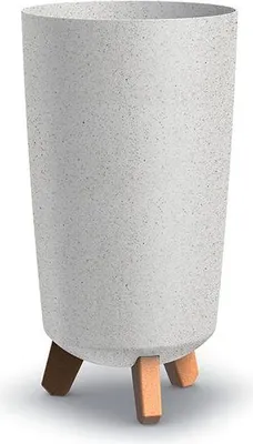 Produktbild von Prosperplast Blumentopf GRACIA TUBUS SLIM Eco Wood Weiß 19,5 cm