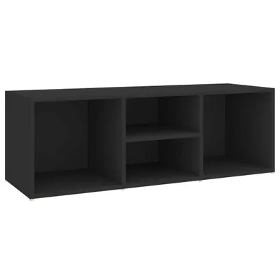 Image de Banc à chaussures Noir 105x35x35 cm Aggloméré