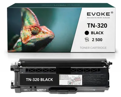 Produktbild von Evoke Toner-Kompatibilkartusche für Brother-Drucker TN320 TN-320, Schwarz, 2.500 Seiten, kompatibel mit MFC-9970CDW, DCP-9270CDN, HL-4150CDN, HL-4140CN