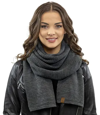 Image de Vivisence ladies winter scarf warm and cosy neck cover for winter and autumn warm thick scarf, classic winter scarf for women,  EU, dark grey, one size fits all