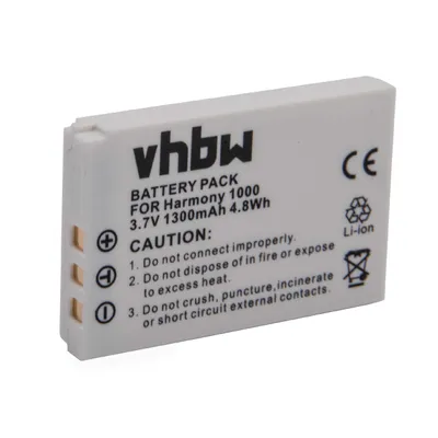 Produktbild von vhbw Li-Ion Akku 1300mAh (3.7V) kompatibel mit Fernbedienung Remote Control Ersatz für Logitech 190582-0000, F12440056, K398, L-LU18