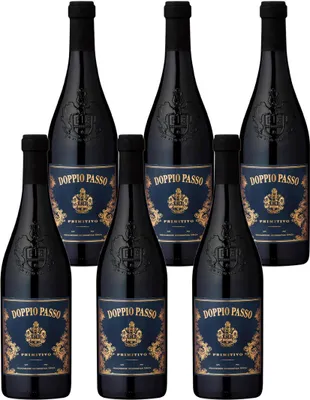 Produktbild von 6 Flaschen Doppio Passo Primitivo Salento IGT Rotwein 13,5% vol. 0,75l