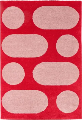 Produktbild von sweeek - Teppich für Indoor, modernes Muster, rot