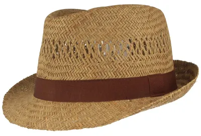 Fiebig Luftiger Netz-Strohhut Trilby in beige