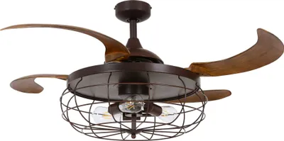 Zdjęcie produktu dla Wentylator sufitowy Fanaway Industri Bronze 122 cm z oświetleniem i pilotem zdalnego sterowania