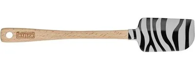 Productafbeelding van Deegschraper - Spatel - Bakken - Hittebestendig tot 200°C - 23 cm - Zebrapatroon
