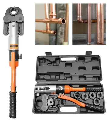 Zdjęcie produktu dla Zestaw zaciskarek hydraulicznych - model M, zawierający 5 matryc - siła zacisku 10 ton - do aluminium i stali