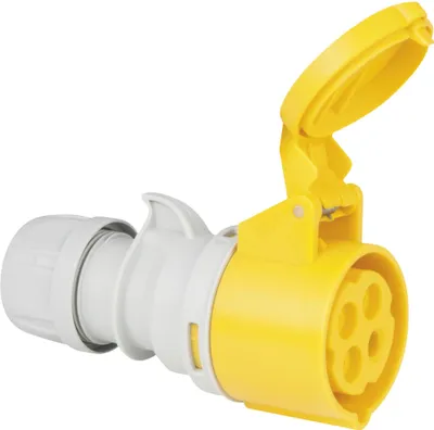 Produktbild von PCE CEE 16 A/110 V 4P Plug - female - yellow Gelb - IP44