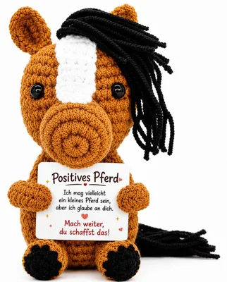 Gestrickte Pferde-Puppe für Mädchen, 1 Stück