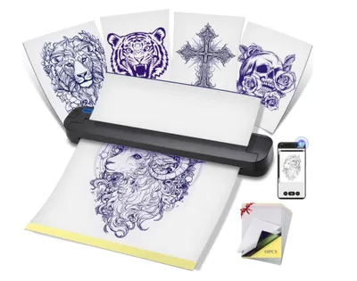 Productafbeelding van Mini Sjablonenprinter Draadloos - Thermisch Printen - Zwart