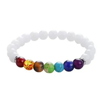 Immagine prodotto di Bracciale chakra con perle bianche