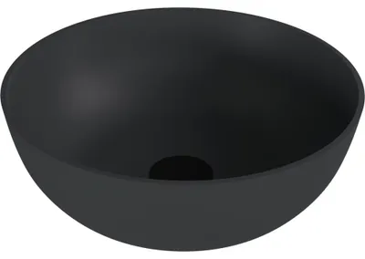 Produktbild von BANERA ROUND Aufsatzwaschtisch, Gussmarmor, Durchmesser 39 cm, Anthrazit matt