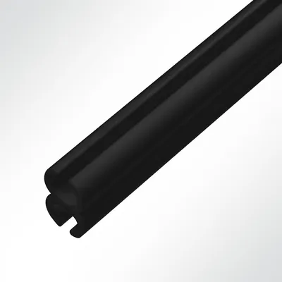Produktbild von Lysel® Doppelkederschiene Doppelkederleiste Kunststoff Schwarz für Keder 5,0-8,0mm Länge 2m
